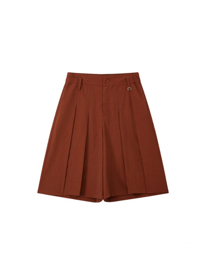 Multi-Colored Mid-Length A-Line Pleated Culottes【s0000016298】