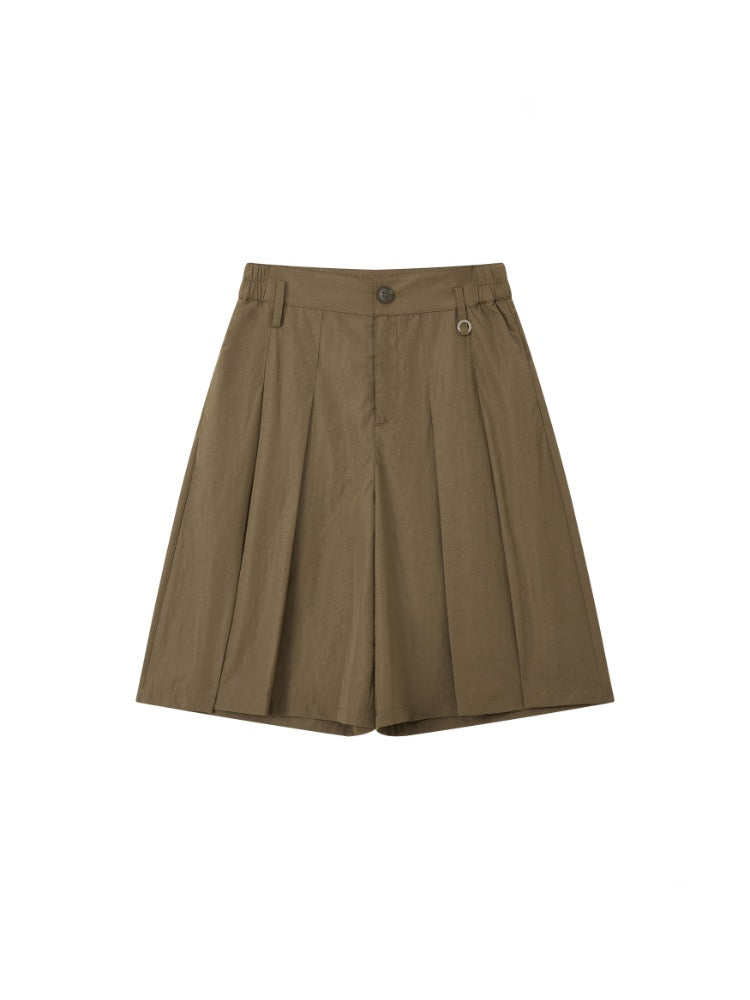 Multi-Colored Mid-Length A-Line Pleated Culottes【s0000016298】