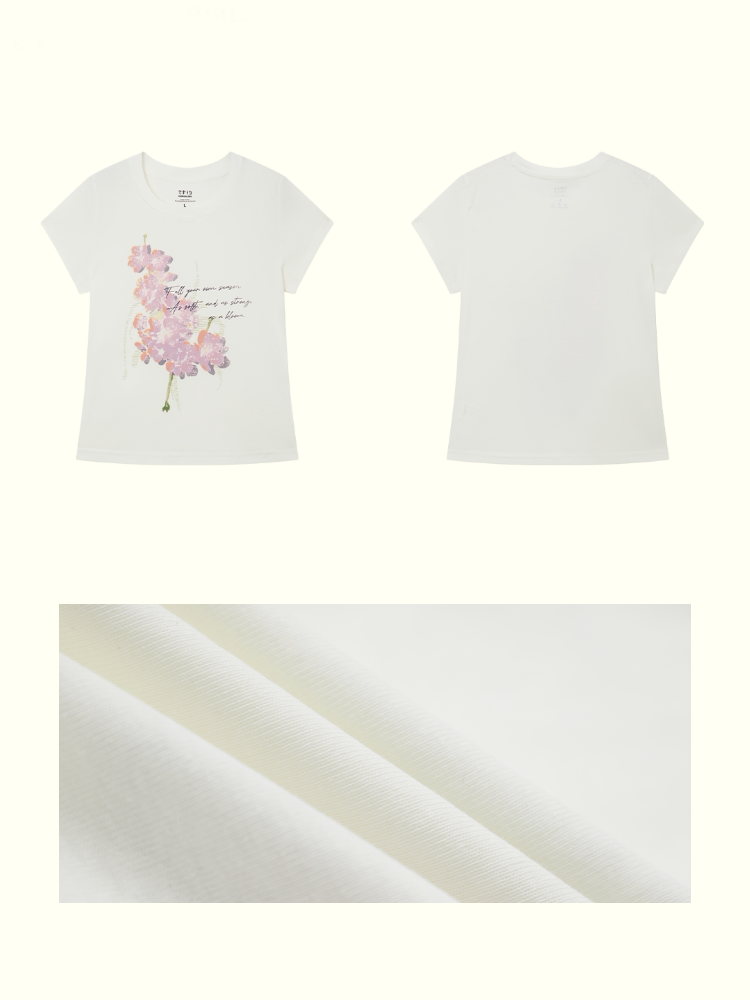 Slim Fit Crew Neck Print Short-Sleeved T-Shirt【s0000016303】