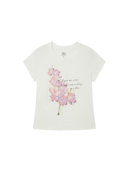 Slim Fit Crew Neck Print Short-Sleeved T-Shirt【s0000016303】