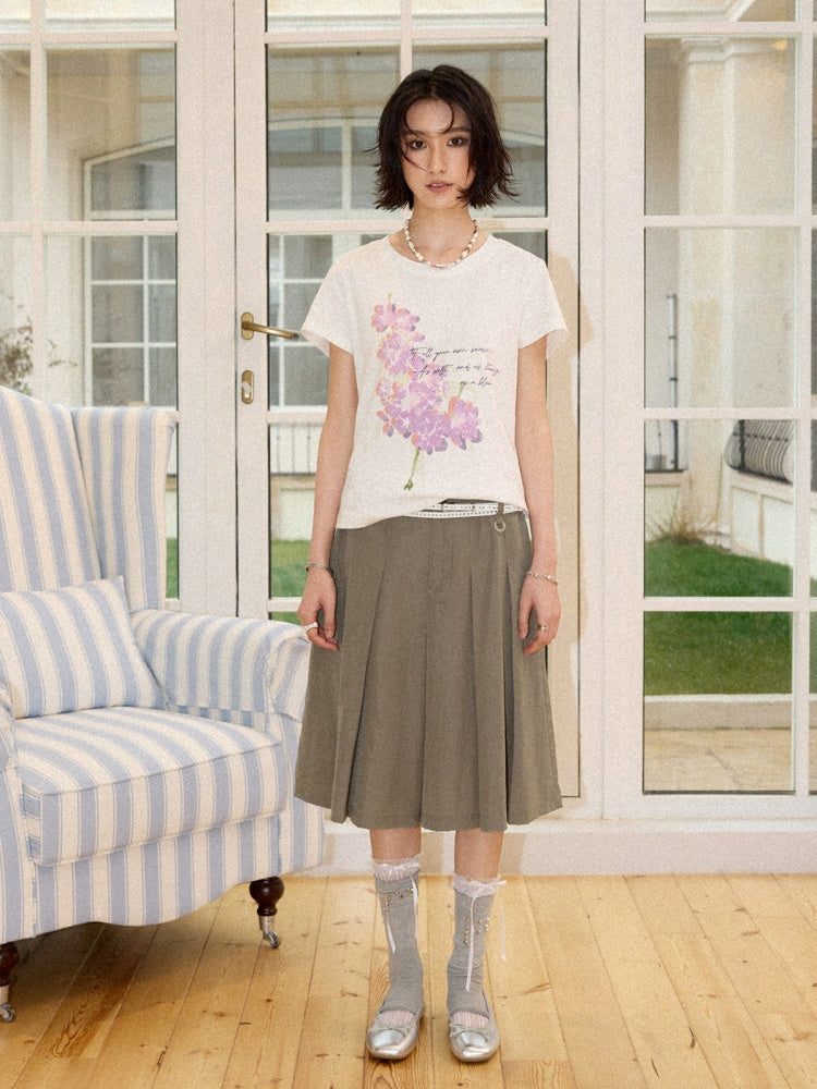 Slim Fit Crew Neck Print Short-Sleeved T-Shirt【s0000016303】
