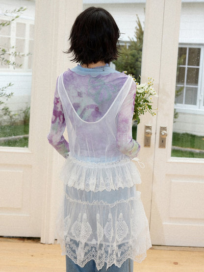 Embroidered Lace Layered Cover Skirt【s0000016308】