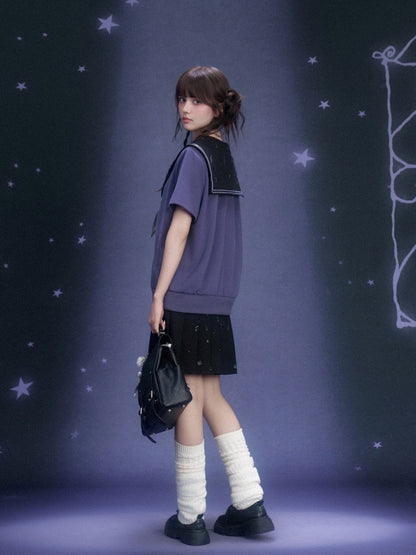 Musical Note Sailor Collar Knot Dress【s0000016311】