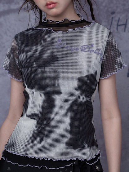 Cat Double-Layer Mesh T-Shirt【s0000016315】