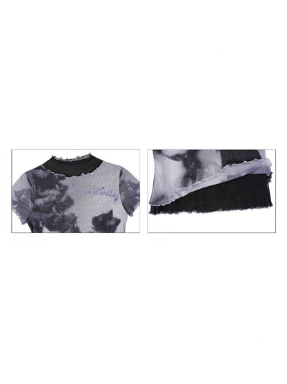 Cat Double-Layer Mesh T-Shirt【s0000016315】