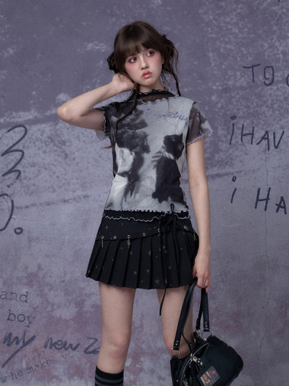 Cat Double-Layer Mesh T-Shirt【s0000016315】