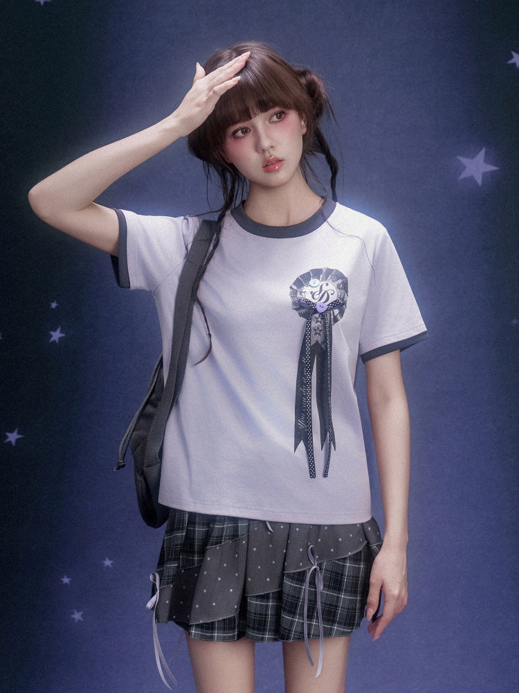 Plaid Patchwork Polka Dot Pumpkin Skirt【s0000016322】