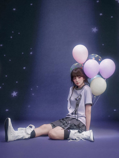 Plaid Patchwork Polka Dot Pumpkin Skirt【s0000016322】