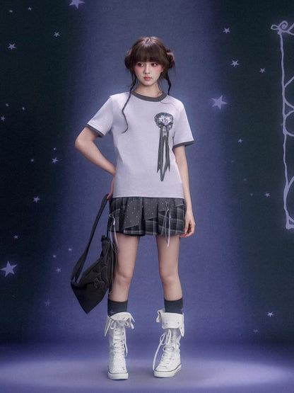 Plaid Patchwork Polka Dot Pumpkin Skirt【s0000016322】
