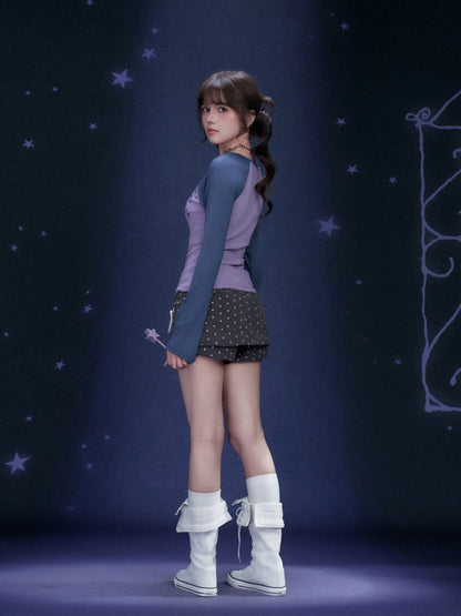 Cartoon Eye Print Raglan Sleeve T-Shirt【s0000016323】