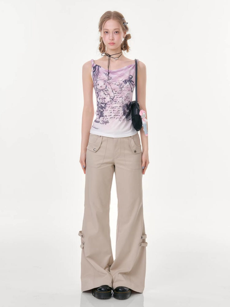 Hand-Drawn Rabbit Print Camisole【s0000016352】