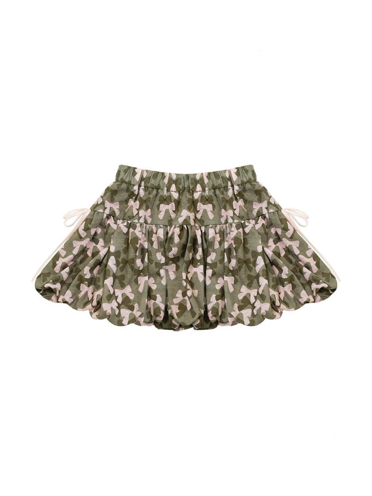 Bow Camouflage Print A-Line Skirt【s0000016358】