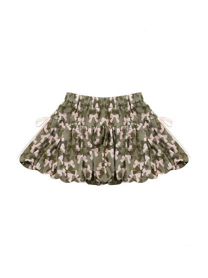 Bow Camouflage Print A-Line Skirt【s0000016358】