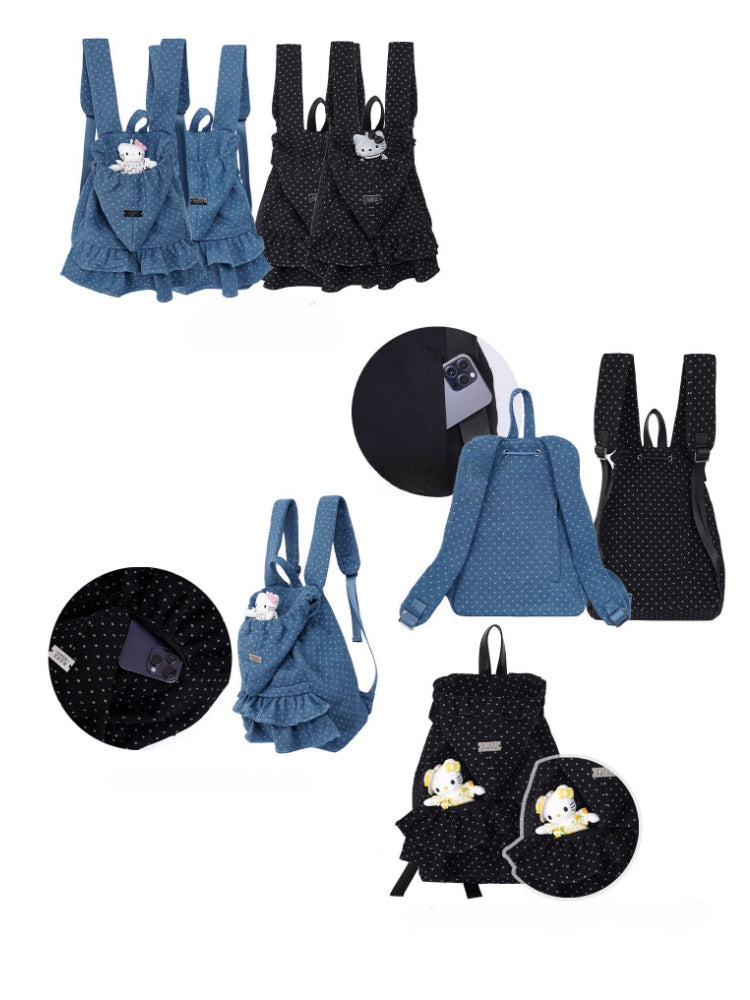 Niche Ruffle Skirt Polka Dot Backpack【s0000016445】
