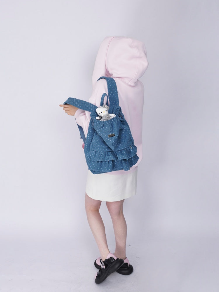 Niche Ruffle Skirt Polka Dot Backpack【s0000016445】