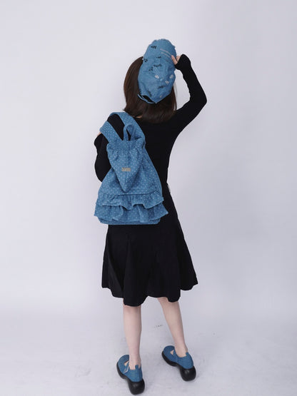 Niche Ruffle Skirt Polka Dot Backpack【s0000016445】