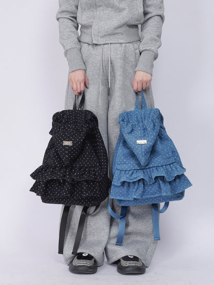 Niche Ruffle Skirt Polka Dot Backpack【s0000016445】