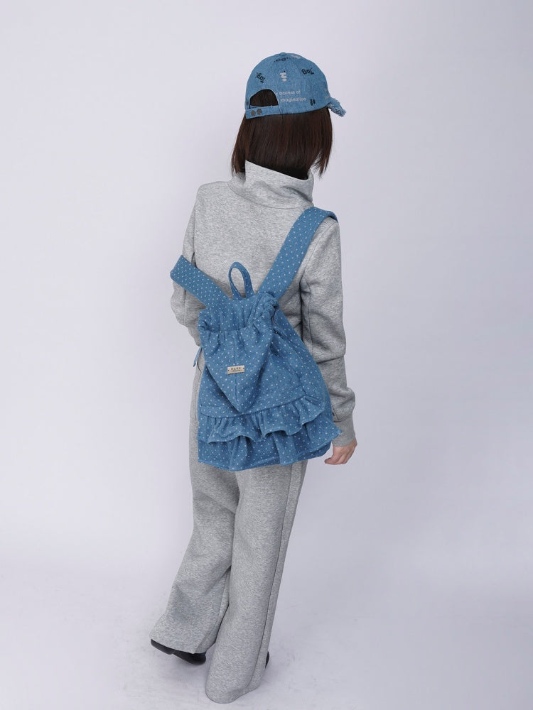 Niche Ruffle Skirt Polka Dot Backpack【s0000016445】