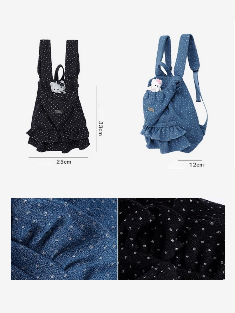 Niche Ruffle Skirt Polka Dot Backpack【s0000016445】