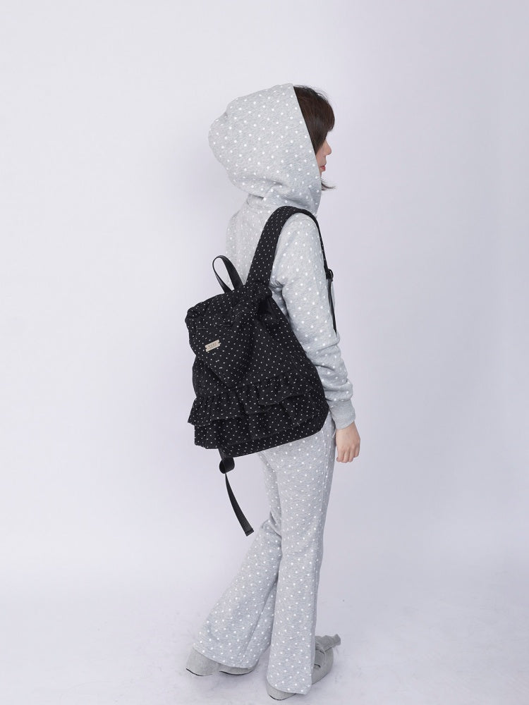 Niche Ruffle Skirt Polka Dot Backpack【s0000016445】