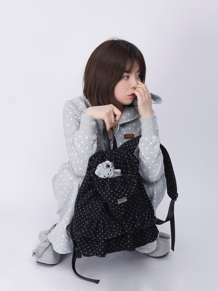 Niche Ruffle Skirt Polka Dot Backpack【s0000016445】