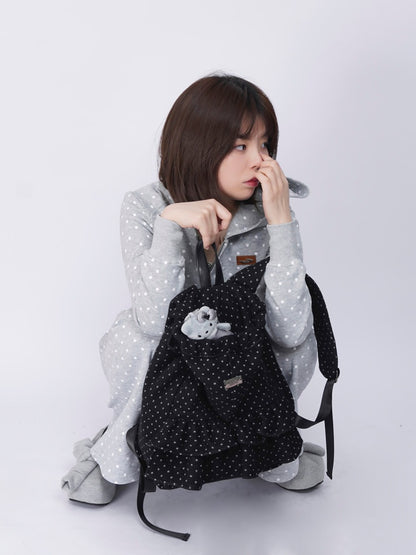 Niche Ruffle Skirt Polka Dot Backpack【s0000016445】