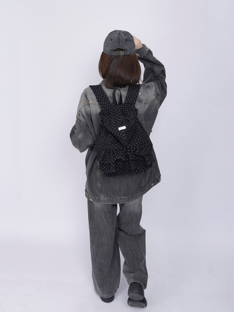 Niche Ruffle Skirt Polka Dot Backpack【s0000016445】