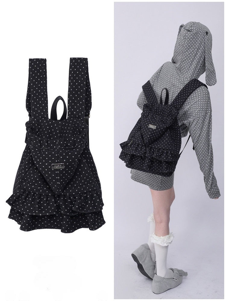 Niche Ruffle Skirt Polka Dot Backpack【s0000016445】