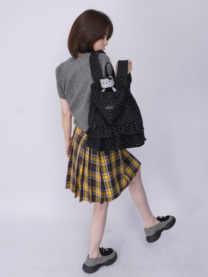 Niche Ruffle Skirt Polka Dot Backpack【s0000016445】