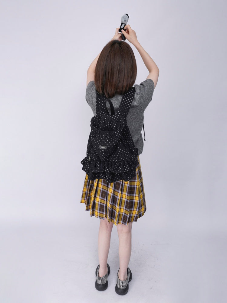 Niche Ruffle Skirt Polka Dot Backpack【s0000016445】