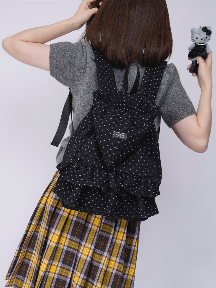 Niche Ruffle Skirt Polka Dot Backpack【s0000016445】