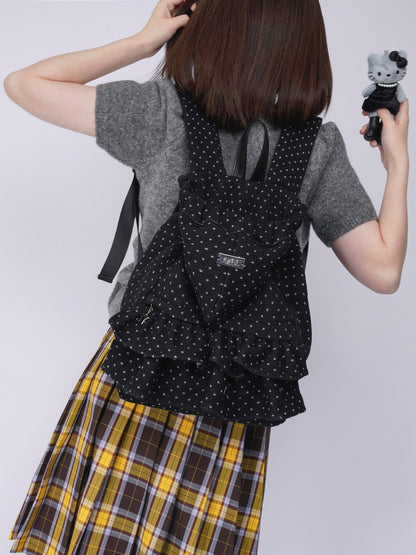 Niche Ruffle Skirt Polka Dot Backpack【s0000016445】