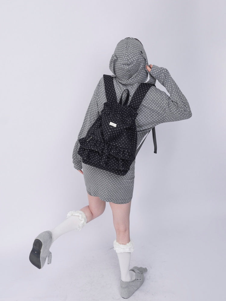 Niche Ruffle Skirt Polka Dot Backpack【s0000016445】