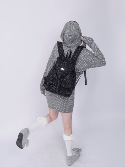 Niche Ruffle Skirt Polka Dot Backpack【s0000016445】