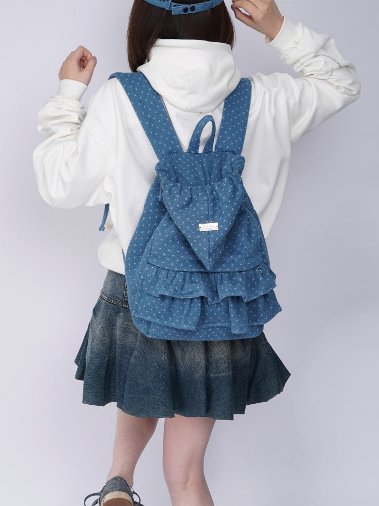 Niche Ruffle Skirt Polka Dot Backpack【s0000016445】