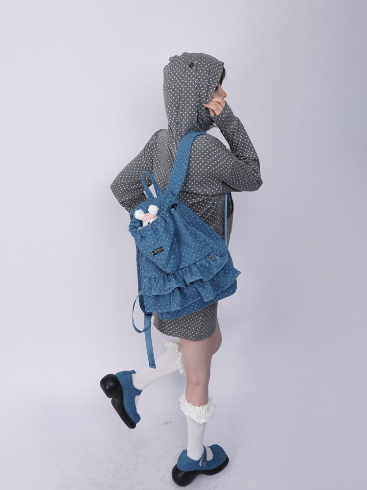 Niche Ruffle Skirt Polka Dot Backpack【s0000016445】