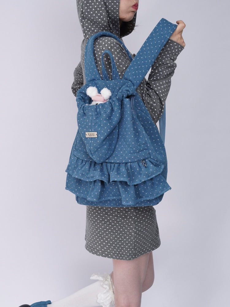 Niche Ruffle Skirt Polka Dot Backpack【s0000016445】