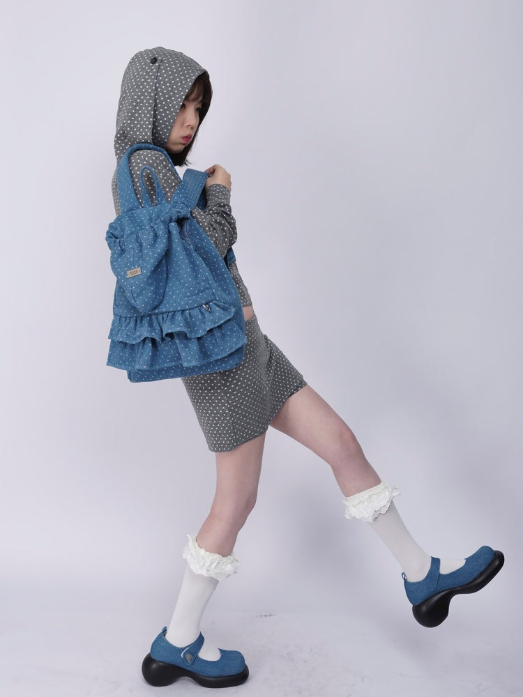 Niche Ruffle Skirt Polka Dot Backpack【s0000016445】