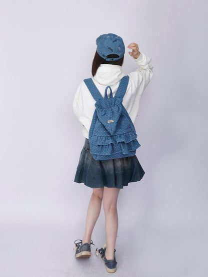 Niche Ruffle Skirt Polka Dot Backpack【s0000016445】