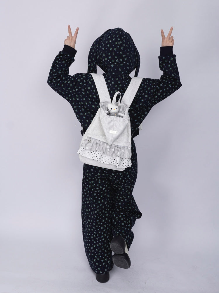 Niche Ruffle Skirt Hoodie Backpack【s0000016446】