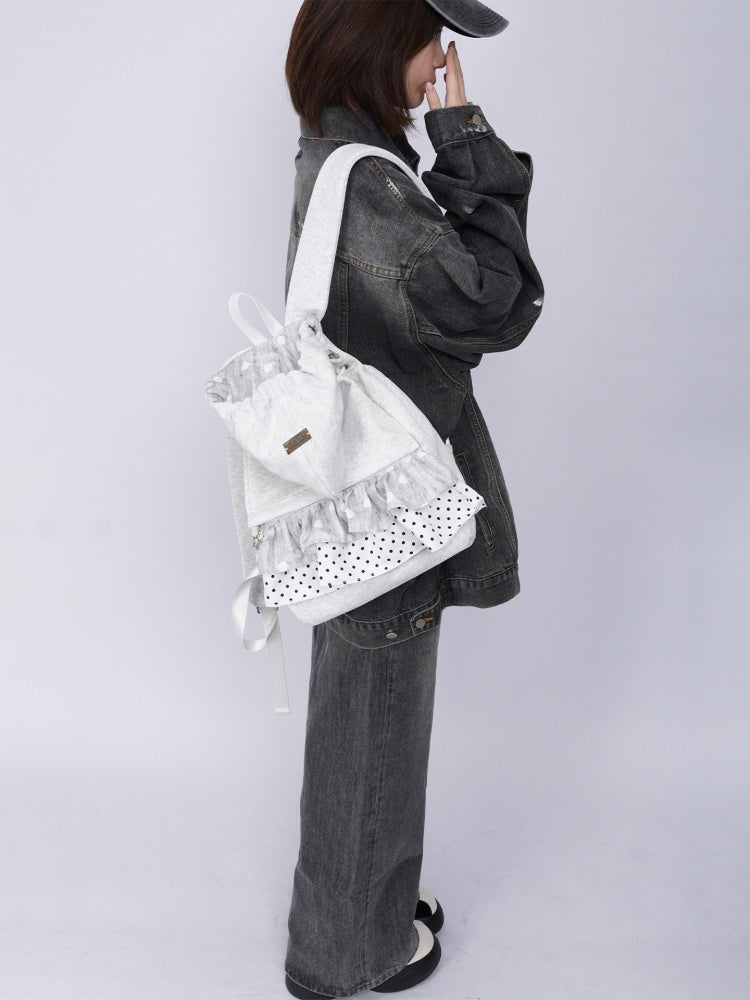 Niche Ruffle Skirt Hoodie Backpack【s0000016446】