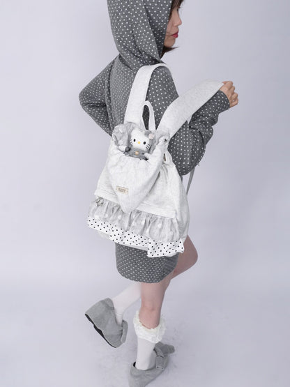 Niche Ruffle Skirt Hoodie Backpack【s0000016446】