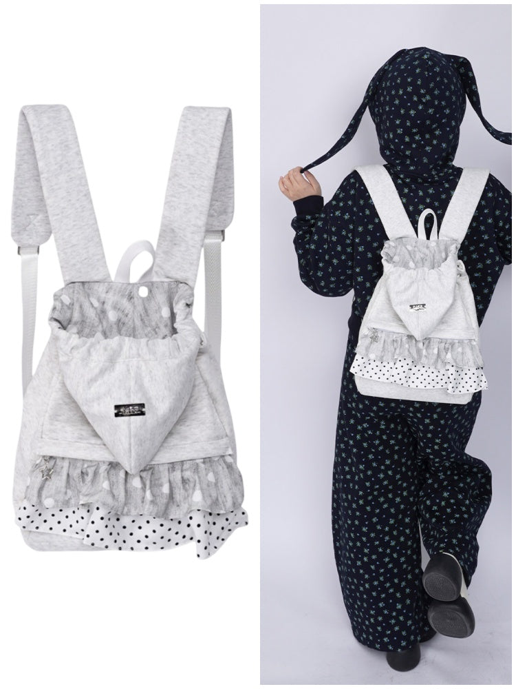 Niche Ruffle Skirt Hoodie Backpack【s0000016446】