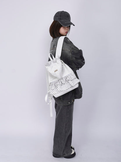 Niche Ruffle Skirt Hoodie Backpack【s0000016446】