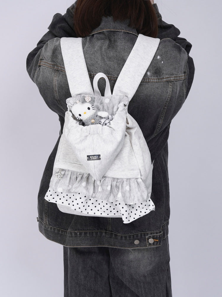 Niche Ruffle Skirt Hoodie Backpack【s0000016446】