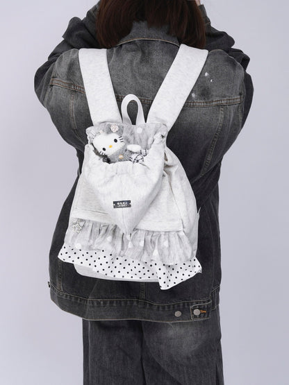 Niche Ruffle Skirt Hoodie Backpack【s0000016446】