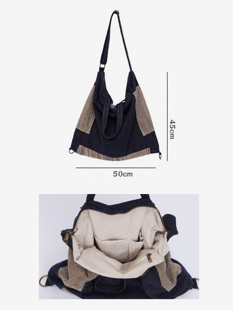 Denim Shoulder Large-Capacity Bag【s0000016447】