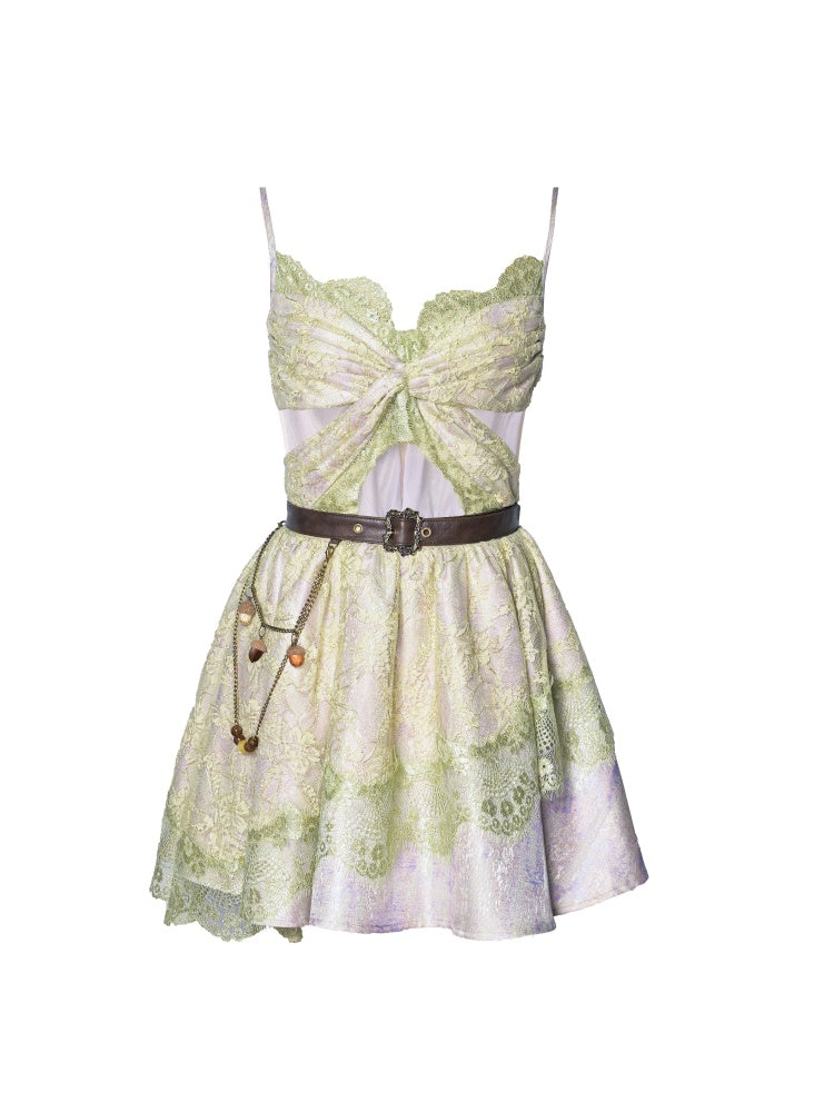 Forest Elf Style Lace Butterfly Romantic Camisole Dress【s0000016450】