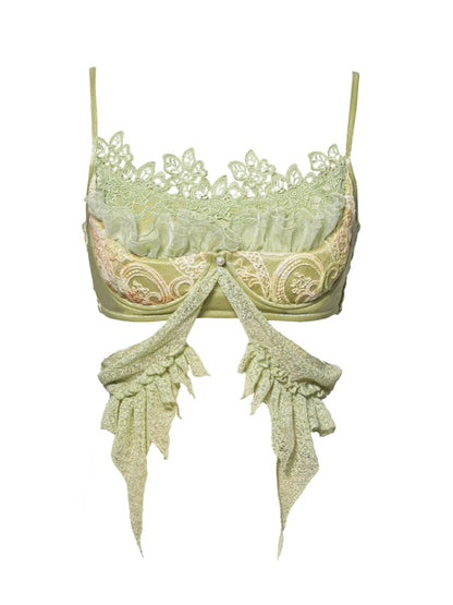 Forest Elf Style Lace Ruffle Bustier【s0000016455】