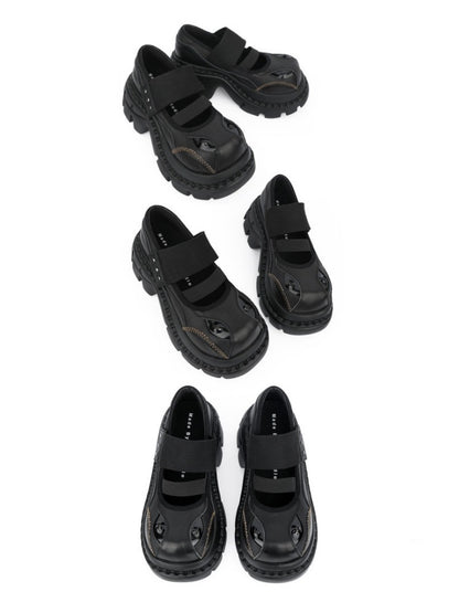 Zigzag Stitching Chunky Platform Mary Jane Shoes【s0000016456】